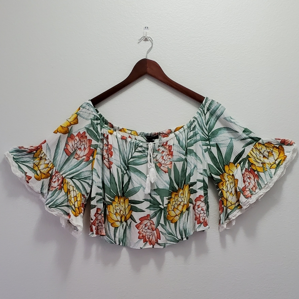 NWOT Tropical Crop Top